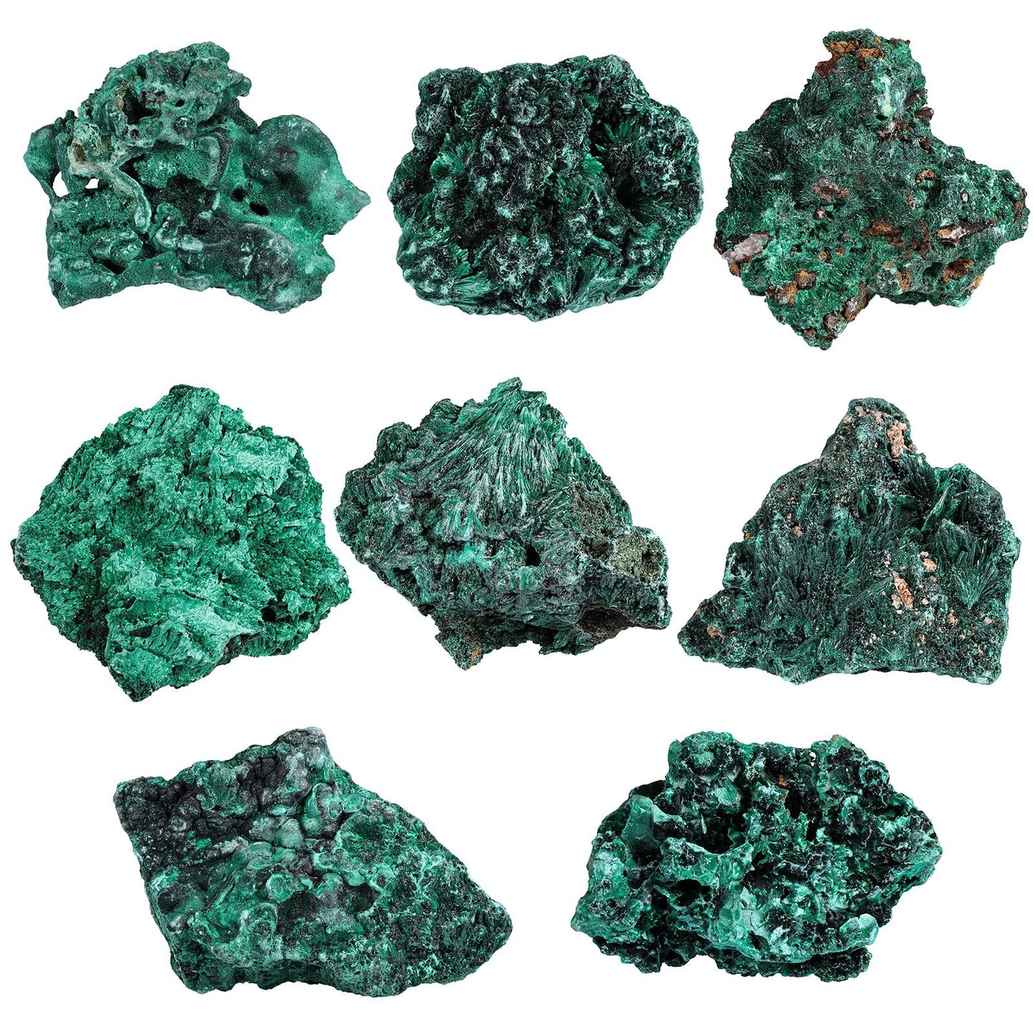 SUNYIK Natural Raw Malachite Crystal Cluster Stone, Healing Reiki Crystal Rocks Mineral Specimen for Home Decoration, 0.55lb