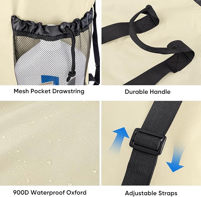 BALEINE 120L Laundry Bag Backpack, 900D Oxford Fabric Large Travel Laundry Bags