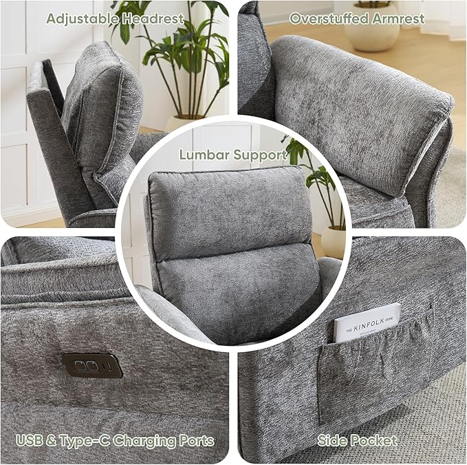 Oversized Power Recliner Chair Swivel Glider