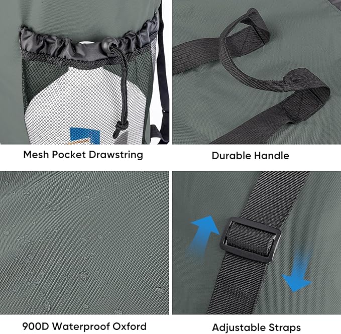 BALEINE 120L Laundry Bag Backpack, 900D Oxford Fabric Large Travel Laundry Bags