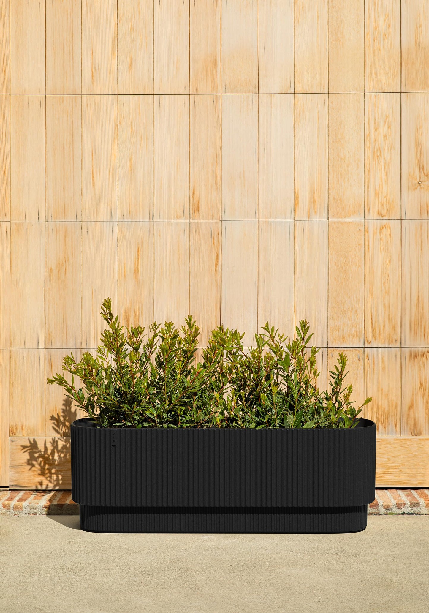 Veradek Demi Series Long Planter for Porch, Patio, Backyard | Durable Plastic-Stone Composite Material | Modern Décor for Shrubs, Flowers