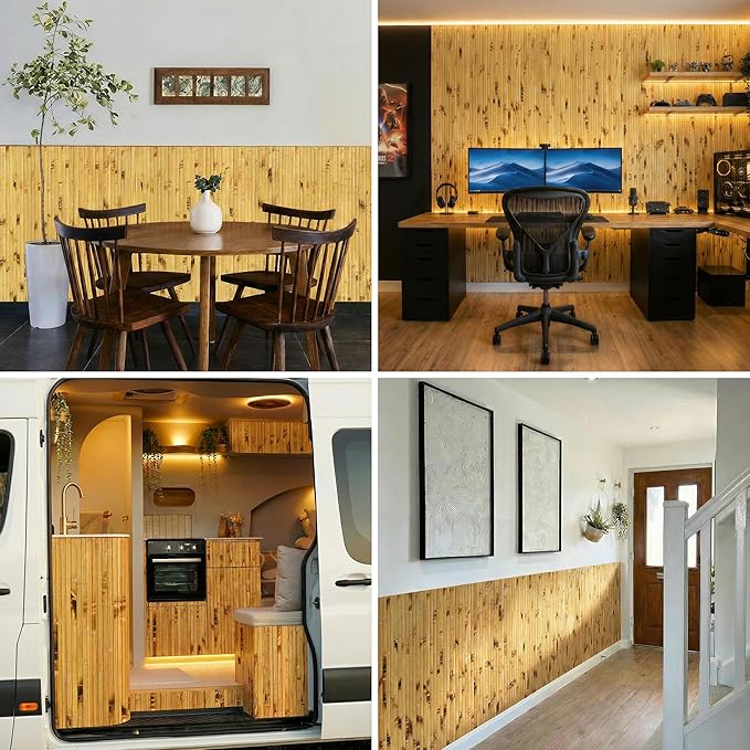 Bamboo Wall Panel, Peel and Stick wall Panels, paneles decorativos para pared