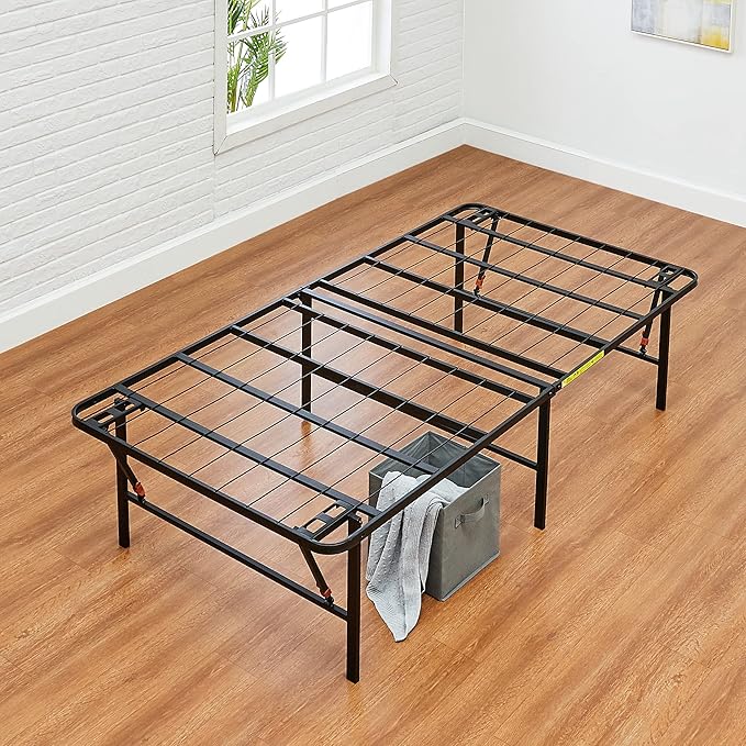 Amazon Basics Foldable Metal Platform Bed Frame, Noise-Free Mattress Foundation