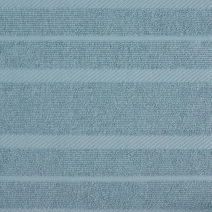 KitchenAid Albany Kitchen Towel 4-Pack Set, Fog Blue/White