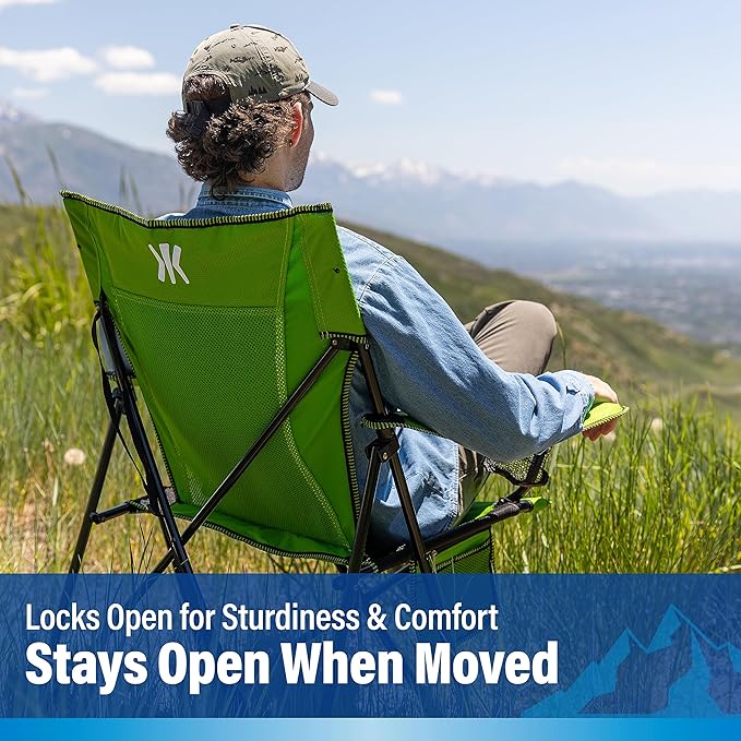 Kijaro Dual Lock Portable Camping Chairs - Enjoy the Outdoors with a Versatile Folding Chair, Sports Chair, Outdoor Chair & Lawn Chair - Dual Lock Feature Locks Position – Kawachi Purple