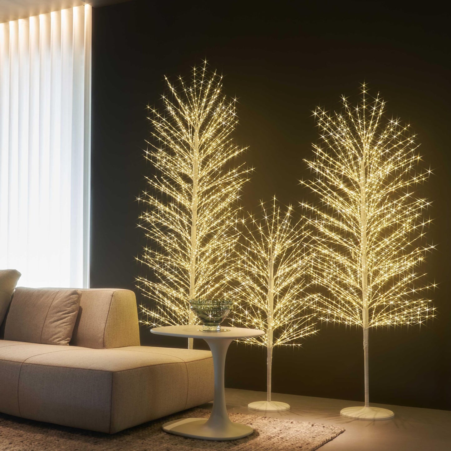 Hairui Lighted White Tree with 576L Warm White Fairy Lights 4FT, Twig Tree with Lights for Indoor Outdoor Home Thanksgiving Christmas Winter Holidays Party Decoration