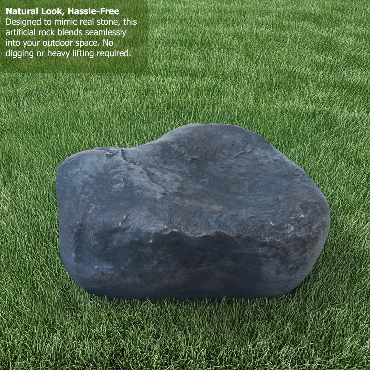 Gardenised Fake Garden Rock Cover Decorative Natural Texture Faux Stone for Outdoor Landscaping Ideal for Hiding Irrigation Valve Water Pump Pipe Electrical Boxes & Cable in Yard or Lawn, Nugget Rock