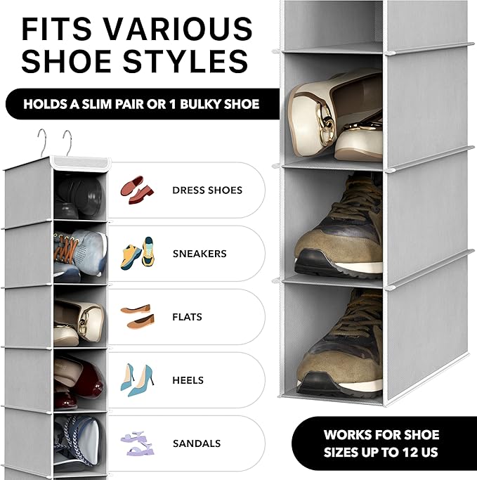 Simple Houseware 10 Shelves Hanging Shoes Organizer Holder