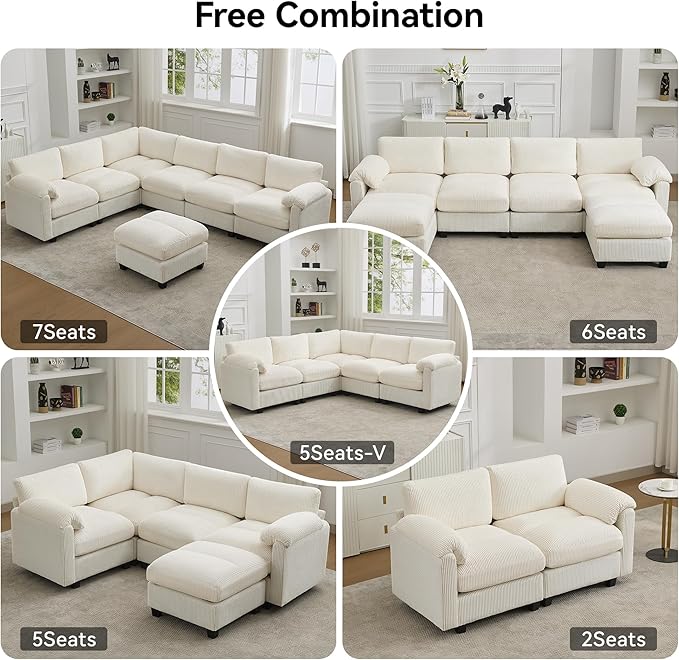114'' U-Shaped Sectional Couch