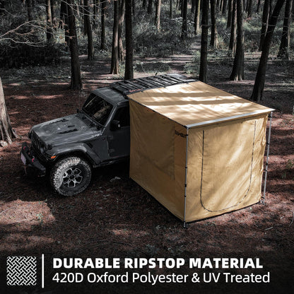 SAMOUT Vehicle Awning 8.2' x 10' Rip-Stop 420D Oxford Side Changing Room With PVC Floor, Waterproof & Wind Resistance, Easy Setup Design (Room Only)