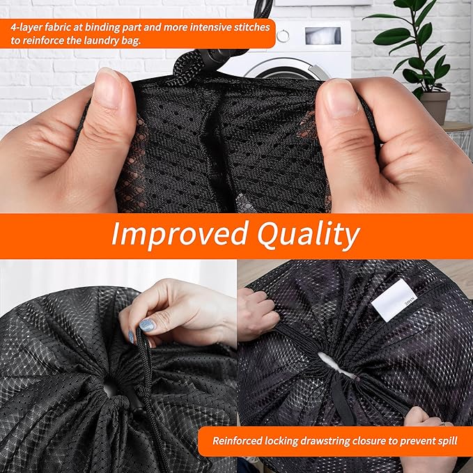 Polecasa Extra Heavy Duty Large Diamond Mesh Laundry Bags