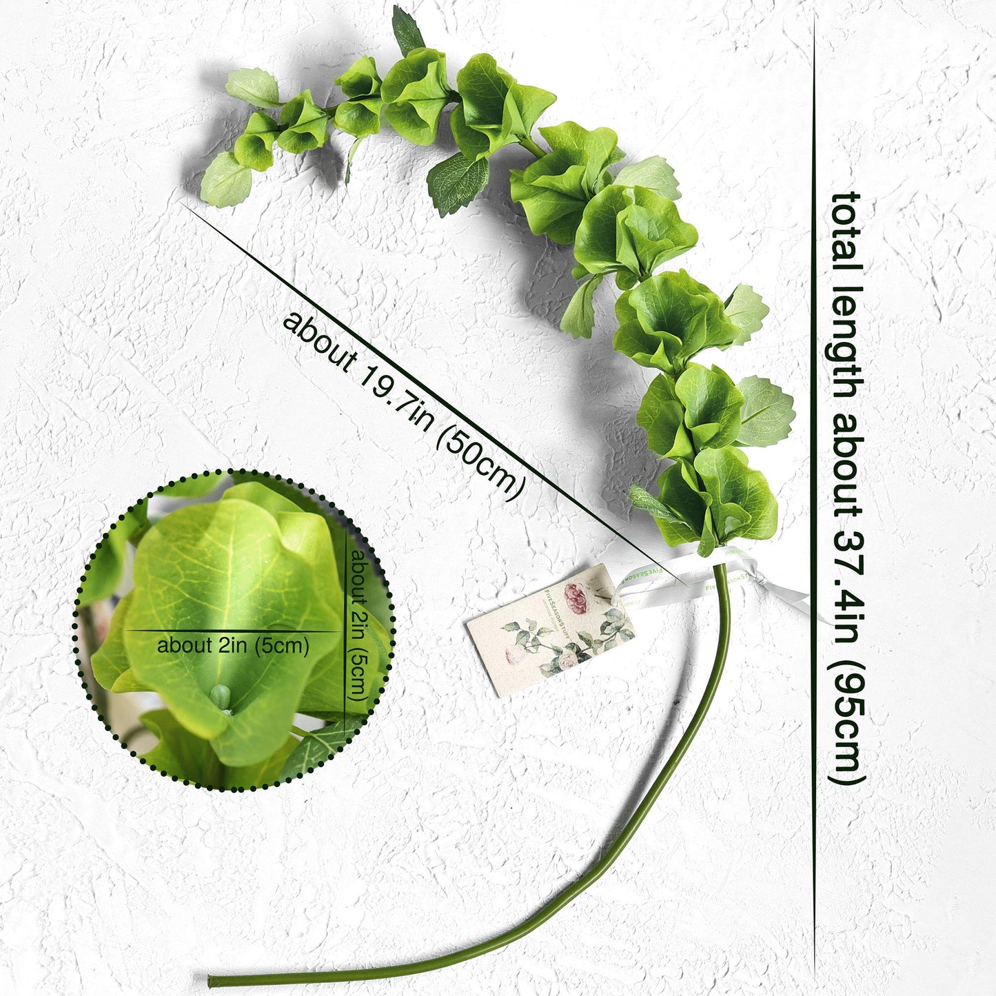 FiveSeasonStuff Artificial Bells of Ireland | Flower Greenery Fillers | Floral Bouquet Arrangement, 2 Stems