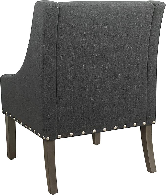Homepop Home Decor | Upholstered Classic Swoop Arm Accent Chair | Accent Chairs