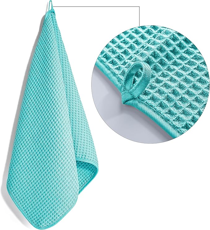 POLYTE 430 GSM Microfiber Lint Free Hand Towel, 16 x 30 in, 4 Pack