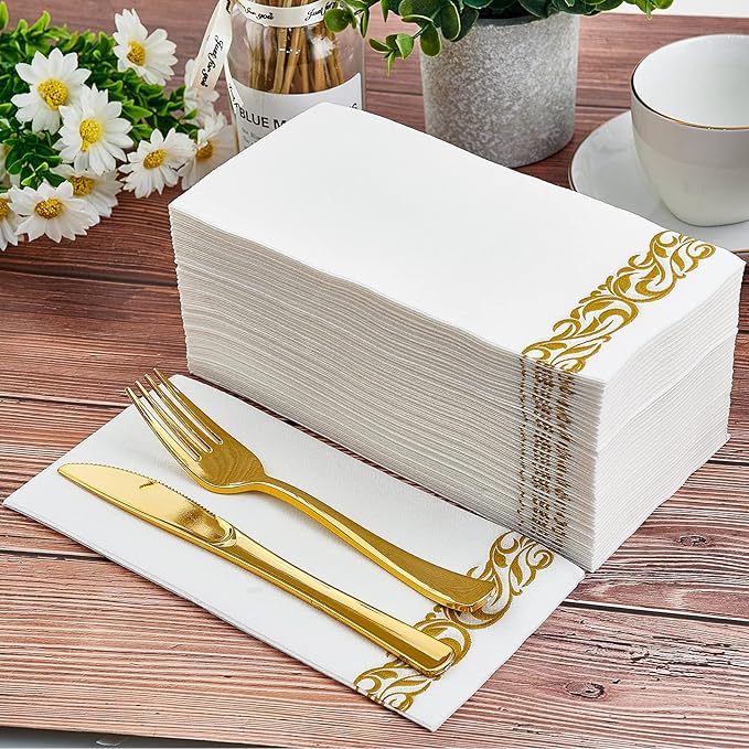 200 Pack Guest Towels Disposable Bathroom, Soft and Disposable Hand Towels