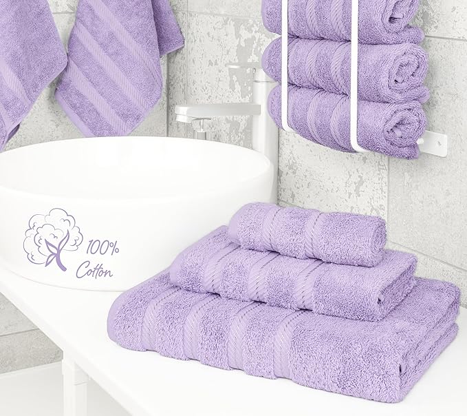 American Soft Linen Premium 3 Piece Towel Set, 1 Bath Towel 1 Hand Towel 1