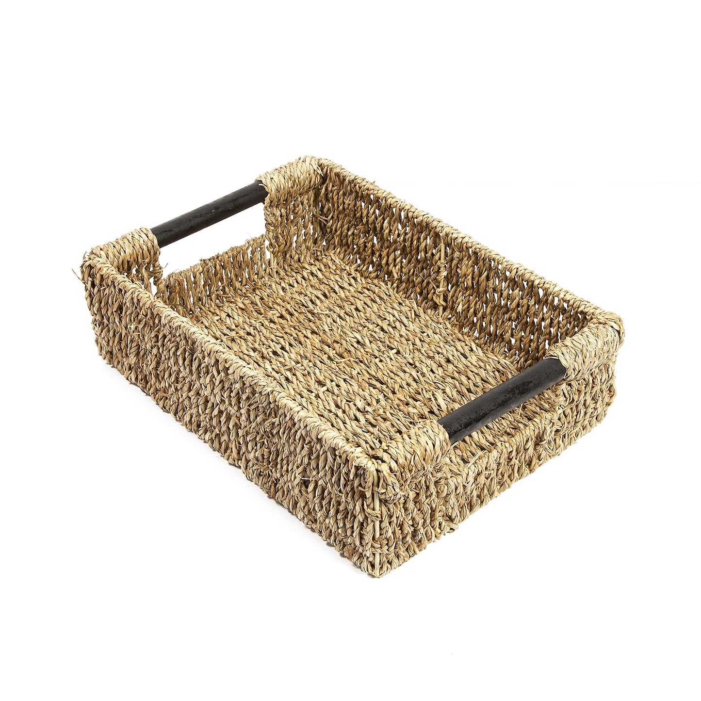 Woodluv Storage Baskets, Storage baskets for Shelves, Storage Box Organiser, Baskets to make hampers With Wood Handles -Extra Large