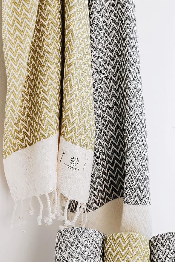 Madamelique Exclusive Hand Towels Set of 2-18 x 40 Inches