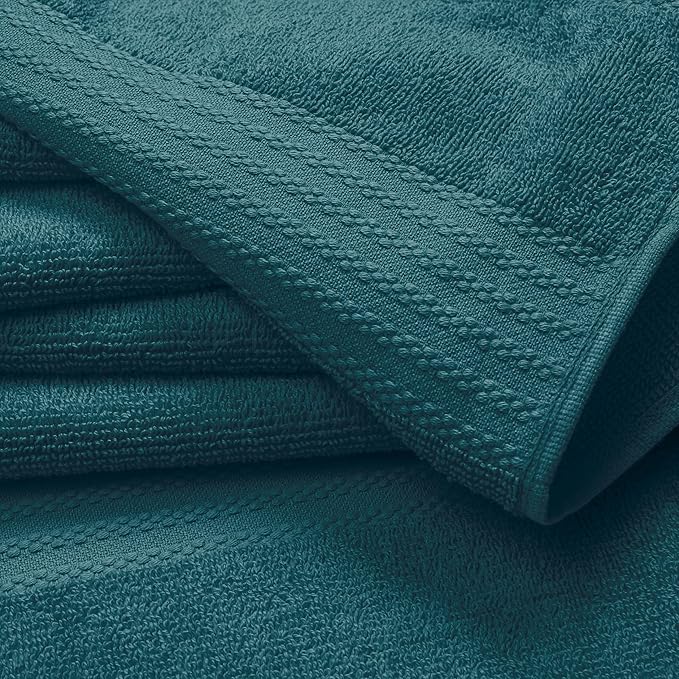 GLAMBURG Premium Cotton 4 Pack Bath Towel Set