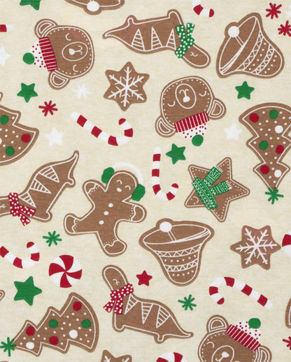 The Children's Place baby girls Family Matching Christmas Holiday Sets, Snug Fit 100% Cotton, Adult, Big Kid, Toddler, Pajama Set, Vanilla Gingerbread, 2T US