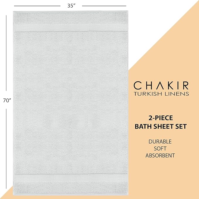 Chakir Turkish Linens, 100% Cotton Premium Quality Turkish Bath Sheets
