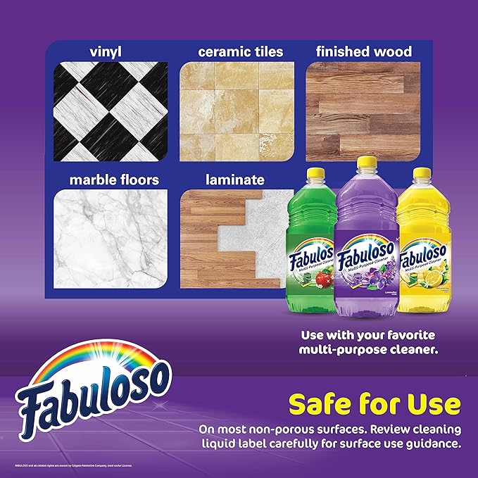 Fabuloso Microfiber Cleaning Cloths, 8 ct, Rainbow Colors | Lint-Free,