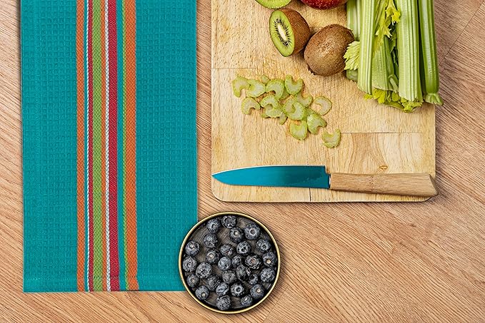 COTTON CRAFT Salsa Stripe Kitchen Towels