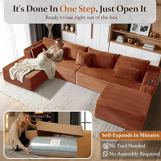 37" Cloud Sectional Couch Ottoman