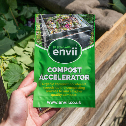 envii Compost Accelerator – Organic Compost Maker & Activator, Uses Natural Beneficial Bacteria to Speed up the Composting Process, Suitable for All Compost Bins 12 Tablets Treats 1,800L of Compost