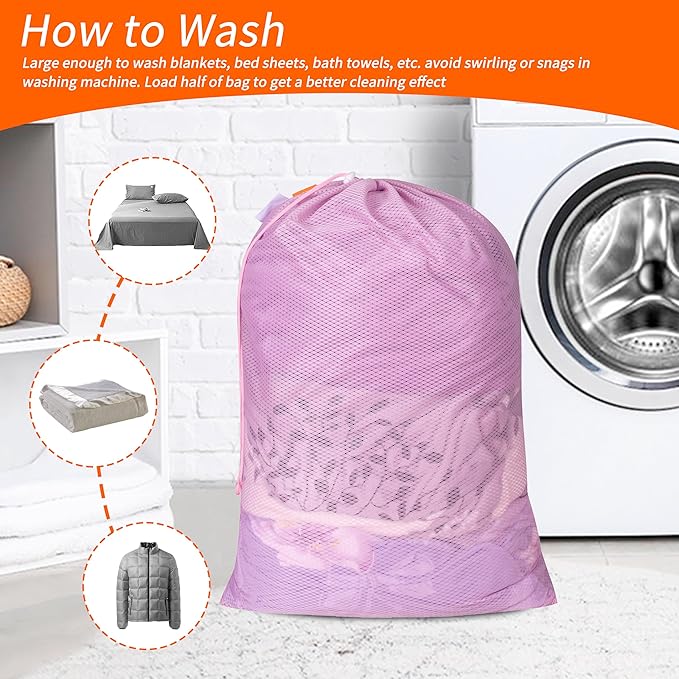Polecasa Heavy Duty Diamond Large Mesh Laundry Bag