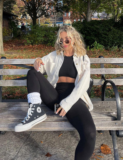 High Waisted Leggings for Women - No Front Seam Tummy Control Yoga Pants for Workout Running No See Through