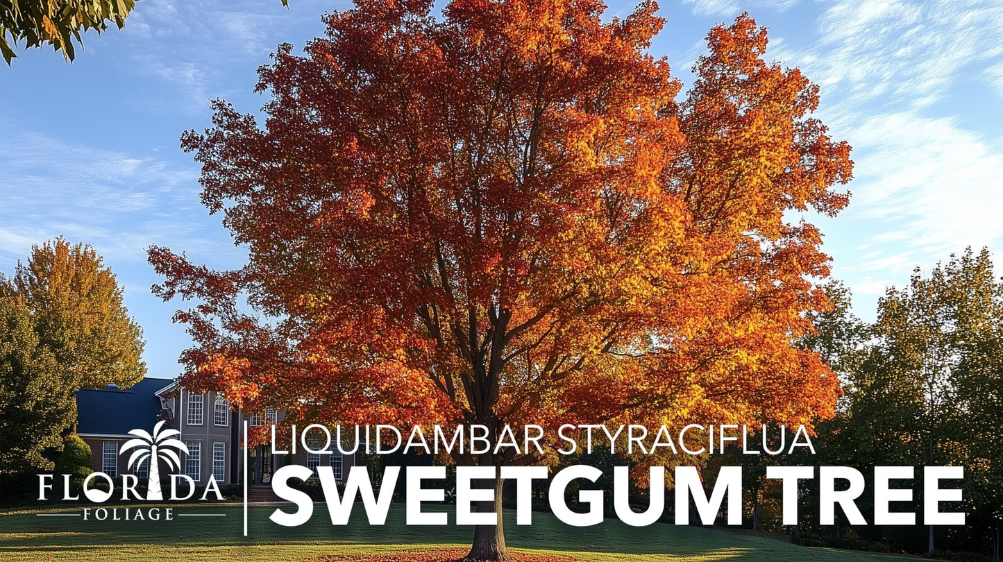 Sweetgum Tree | 3 Live Plants | Liquidambar Styraciflua | Fast-Growing Shade | Vibrant Fall Color Landscaping