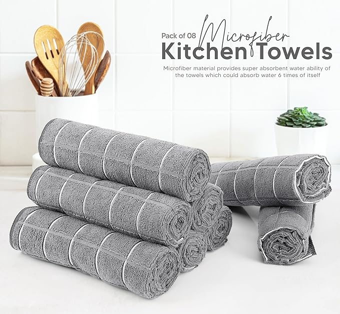 Utopia Towels - Microfiber Kitchen Towels, Super Absorbent 18 x 26 Inches