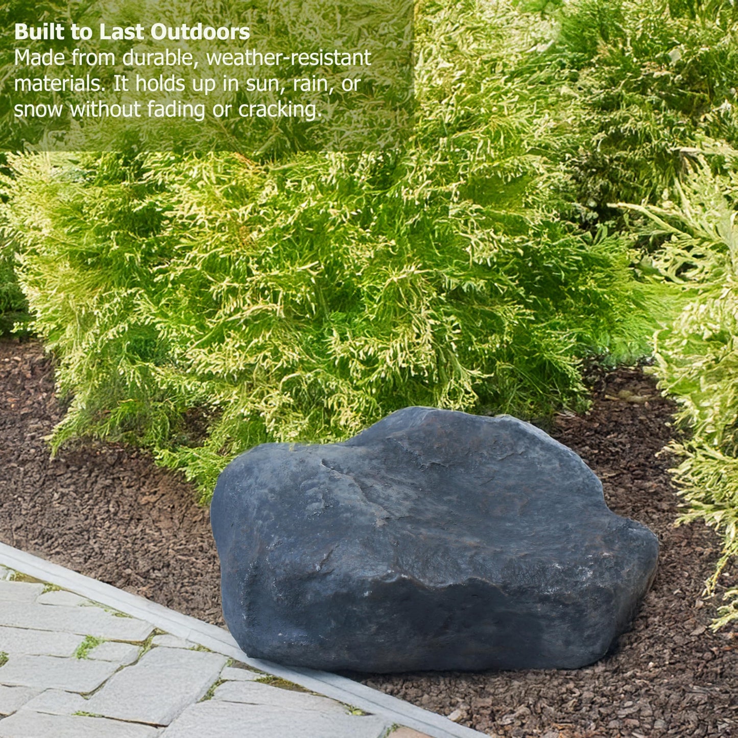 Gardenised Fake Garden Rock Cover Decorative Natural Texture Faux Stone for Outdoor Landscaping Ideal for Hiding Irrigation Valve Water Pump Pipe Electrical Boxes & Cable in Yard or Lawn, Nugget Rock