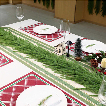 SUNWISHA Artificial Norfolk Pine Garland with Bells - 6FT Real Touch Christmas Greenery, Velvety-Soft Needles for Mantle, Tree & Indoor/Outdoor Holiday Decor