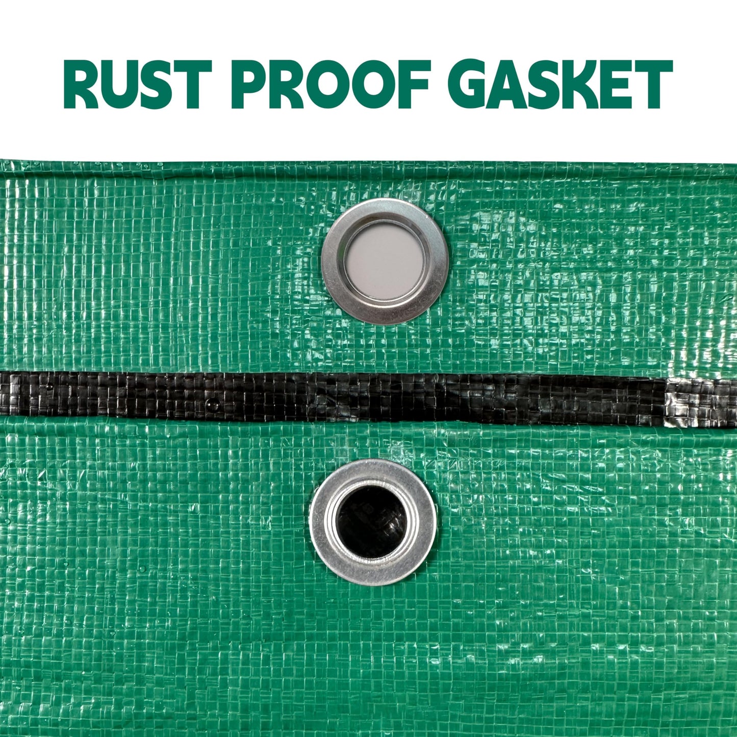 Tarp 30x50 ft Heavy Duty 100% Waterproof 10mil,UV Resistant,Durable Grommets and Reinforced Edges Green/Black Tarp for Camping, Swimming Pools,Car Coverage -by MVPNET