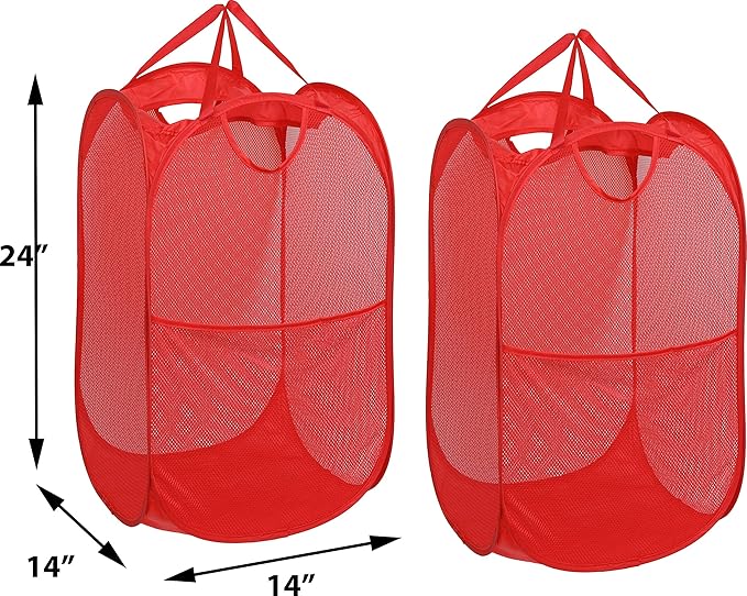 Simple Houseware Mesh Pop-Up Laundry Hamper Basket