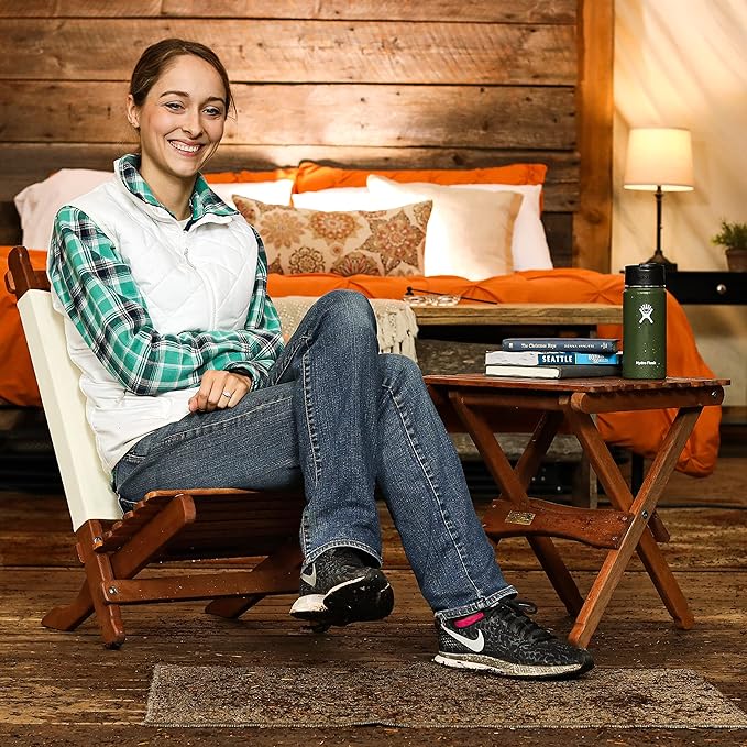 BYER OF MAINE Pangean Lounger Chair – Portable, Lightweight, Foldable Wood and