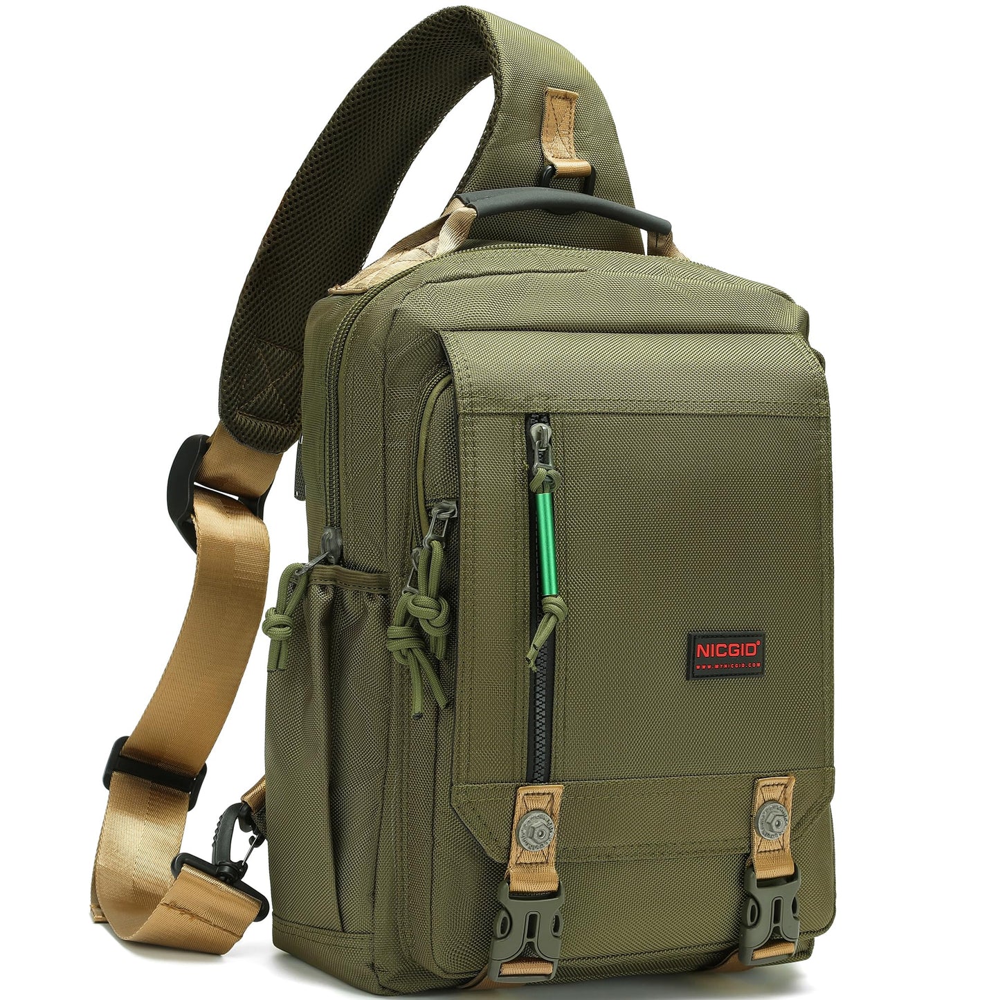 Nicgid Sling Bags, Chest Shoulder Backpacks Crossbody Purse Outdoor Chest Bag Travel Backpack for Men Women Hiking Camping Cycling