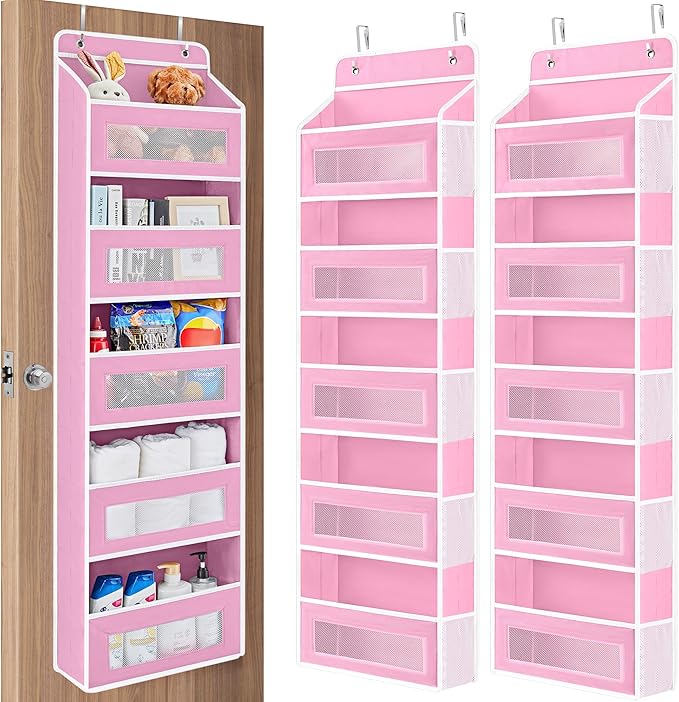 JARLINK 2 Pack Over The Door Organizer Storage, 5 Shelf Hanging Door Organizer