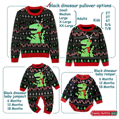 Simplee kids Ugly Christmas Round Neck Sweater Family Matching Outfits for Holiday Party Knitted Pullover,Long Sleeve for Winter 5-6T Kids