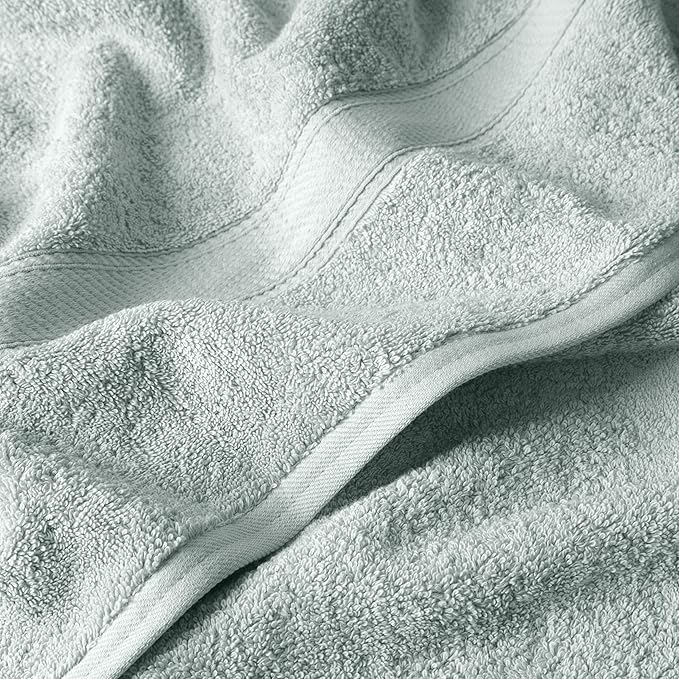 SUPERIOR Egyptian Cotton Pile 6 Piece Towel Set, Includes 2 Bath, 2 Hand