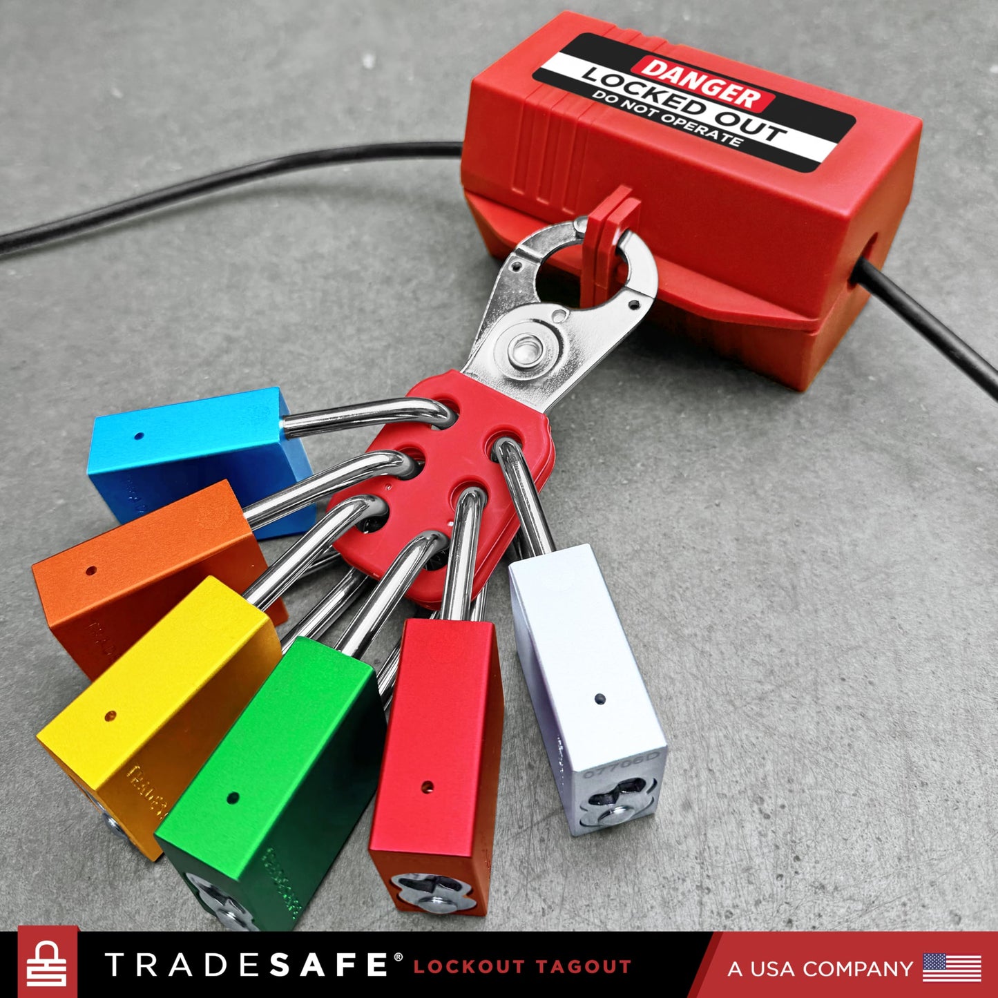 TRADESAFE Lockout Tagout Locks Set - 10 Silver Aluminum Loto Locks, Keyed Different Lock Out Tag Out Padlocks, 2 Keys Per Lockout Padlock, OSHA Compliant