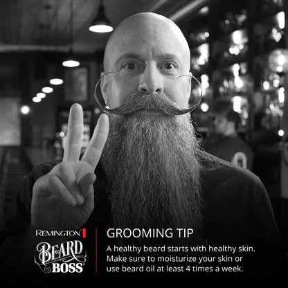 Remington Vacuum Beard Trimmer,13 Length and Style Settings with Adjustable Length Comb (2-18mm),Vacuum Trimmer for Beard, Mustache, and Stubble, Rechargeable Lithium Power, Washable, Removable Blades