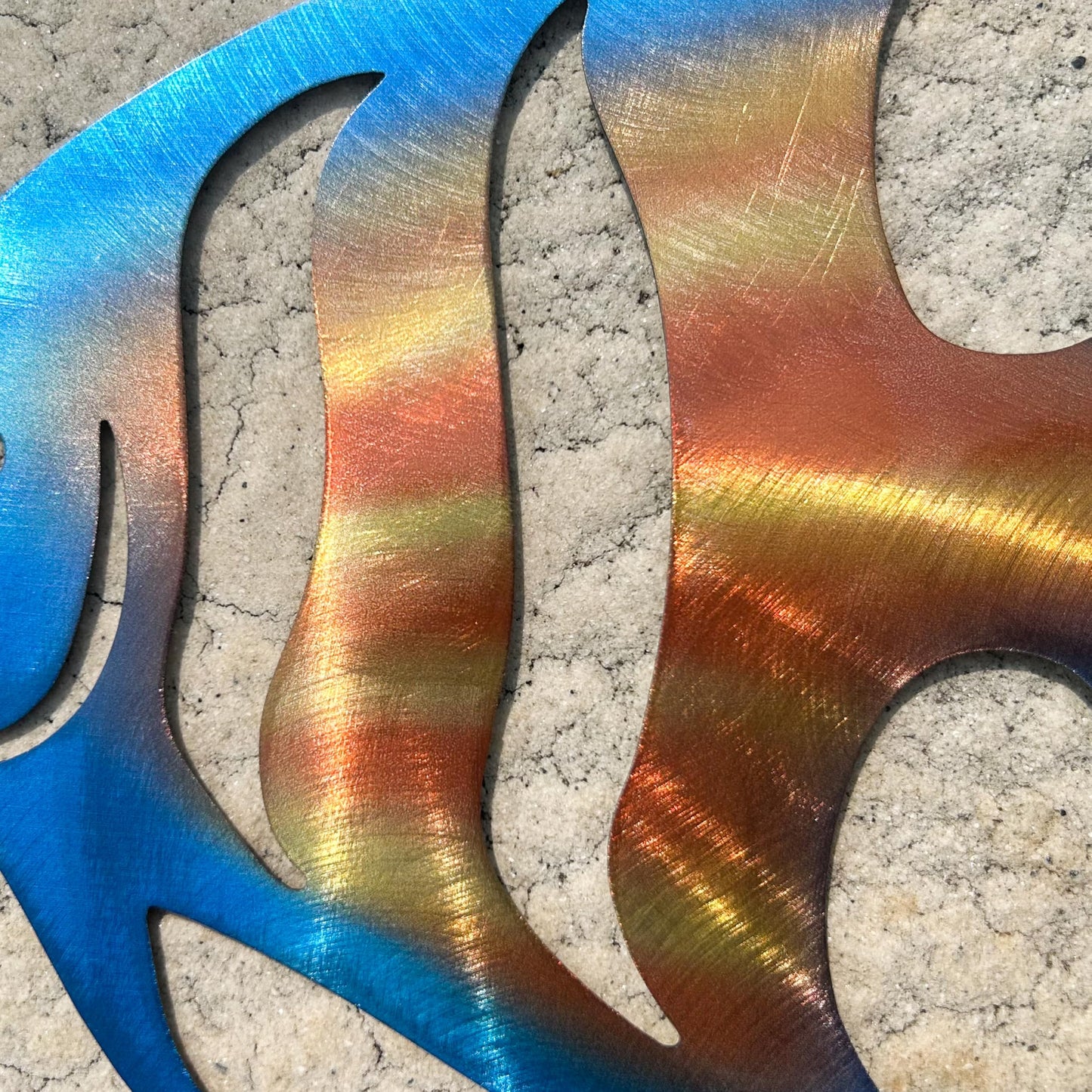 LiveInUrban Coastal Wall Art Angelfish Metal Wall Sculptures, Ocean Beach Themed Metal Hanging Home Decoration 3PCS 9.9"x7.8"