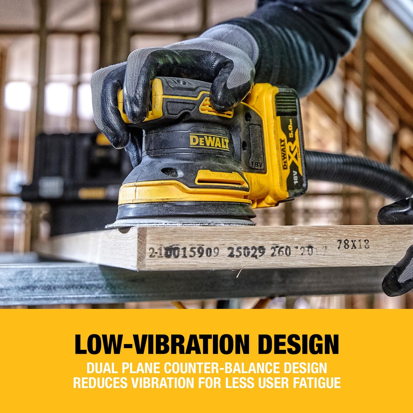 DEWALT 18V XR Brushless 125mm Sander, Bare Unit, DCW210N-XJ