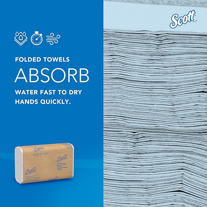 Scott Professional Universal Multifold Narrow Width Paper Towels, Absorbency