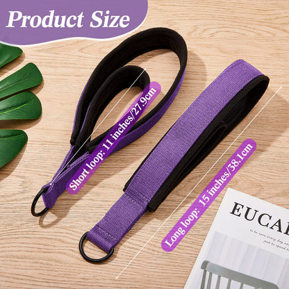 2 Pcs Pilates Double Loop Straps for Reformer Pilates Straps Pilates Equipment Yoga Straps Exercise Straps for Home Gym Workout