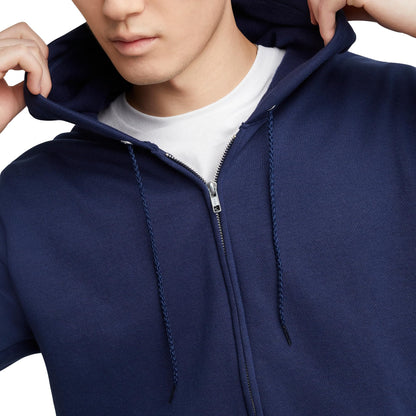 Hanes Mens Hoodie, Ecosmart Fleece Full-zip Zip-up Hooded Sweatshirt For Athletic-hoodies, Navy, Medium US