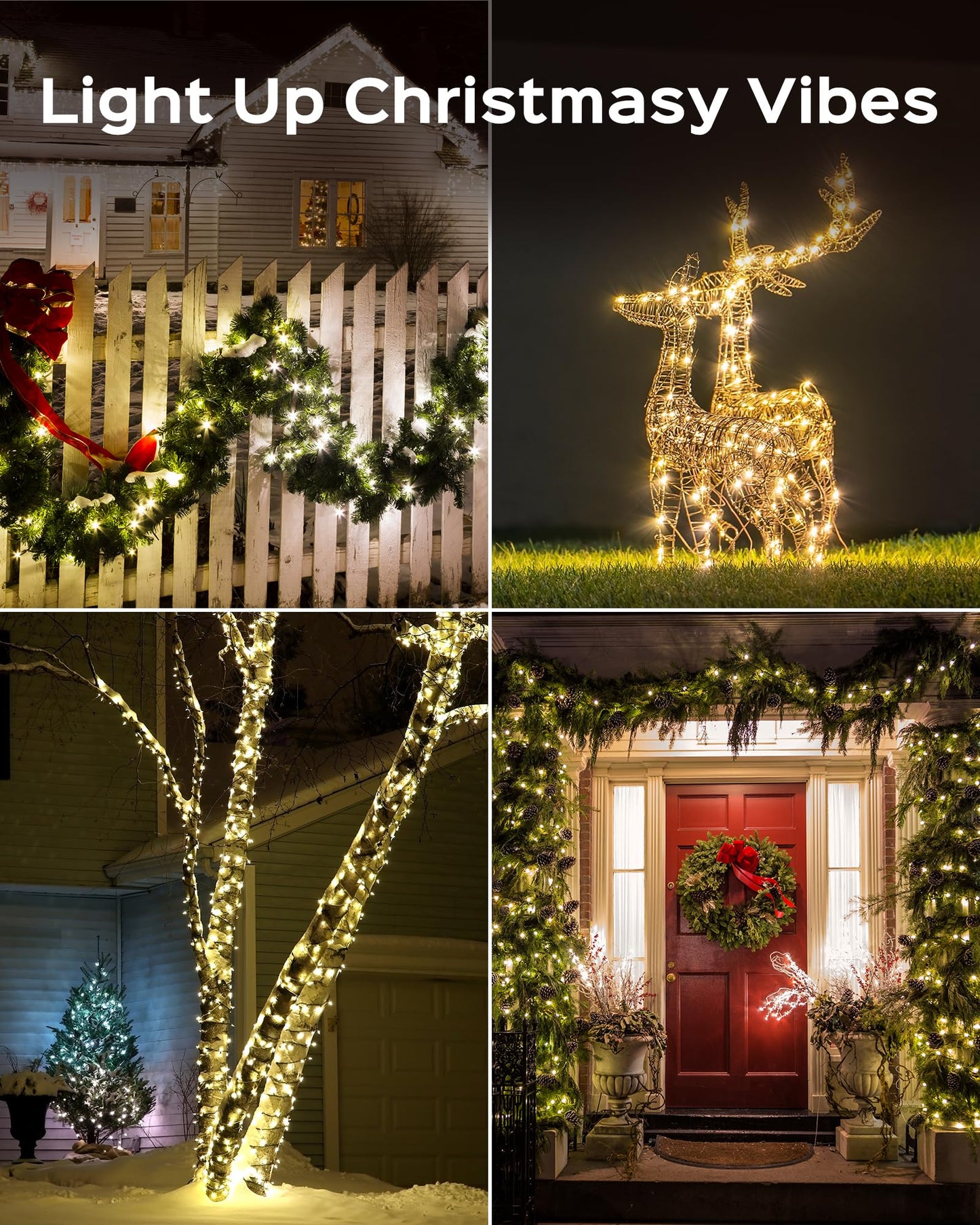 Super Long 500 LED 178FT Christmas Lights, Bright Bubble Led Christmas Tree Lights with 8 Modes & Memory, 2025 Upgraded Twinkle LED String Lights for Indoor Outdoor Xmas Party Decorations, Warm White